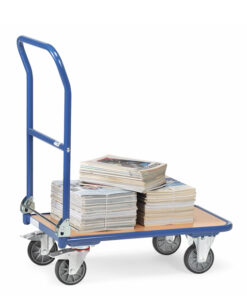 fetra® Klappwagen mit Holzwerkstoffplatte, 250kg Tragkraft und bis zu 900 x 600mm Ladefläche