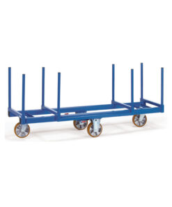 fetra® Langmaterial-Wagen 1500kg Tragkraft, mit Rungen 500mm lang