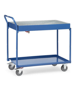 Alternative view of fetra® Schwerer Tischwagen mit Stahlblechwannen 100mm hoch, Ablasshahn,1000 x 600mm Ladefläche - 2722