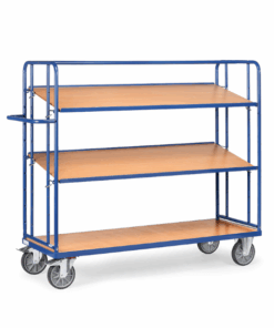 Alternative view of fetra® Etagenwagen mit verstellbaren Böden, 500kg Tragkraft, 2 lose Etagen, 1560mm hoch