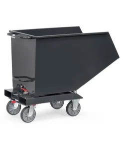 fetra® Muldenkipper mit Ablasshahn 450 Liter "Grey Edition"