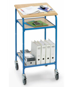 fetra® Rollpult mit Schreibfläche und 2 Ablageböden