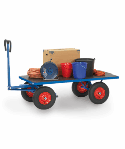 fetra® Handpritschenwagen mit rutschfester Ladefläche 1200 x 800mm, 750kg Tragkraft