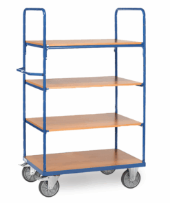 fetra® Etagenwagen 500 - 600kg Tragkraft, 4 Etagen, 1800 mm hoch