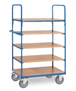 fetra® Etagenwagen 500 - 600kg Tragkraft, 5 Etagen, 1800mm hoch