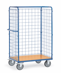 fetra® Paketwagen mit Drahtgitterwänden, 600kg Tragkraft, Höhe 1800 mm