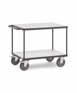 fetra® ESD-Tischwagen 500kg Tragkraft, 2 Böden, elektrisch Leitfähig