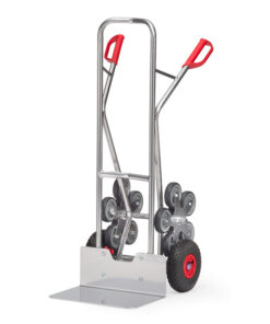 fetra® Alu-Treppenkarre bis 200kg Tragkraft, Luftbereifung, 2 fünfarmige Rad-Sterne