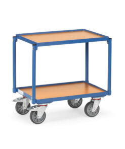 fetra® Etagenroller mit Holzwerkstoffplatte, 250kg Tragkraft und 605 x 408 mm Ladefläche
