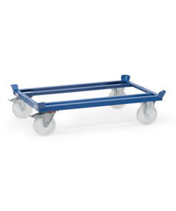 fetra® Paletten-Fahrgestelle 1050kg Tragkraft, für Fachpaletten und Gitterboxen, Polaymid-Räder