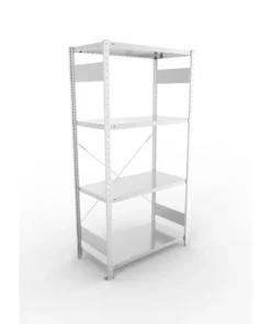 META Fachbodenregal CLIP SET, 2000x1000x500 mm (HxBxT),  mit 4 Fachböden, Fachlast 230kg, verzinkt