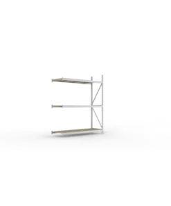 Alternative view of META Weitspann-Anbauregal MINI-RACK mit 3 Lagerebenen, 2200mm Höhe, 1800mm Breite, 650mm Tiefe, verzinkt
