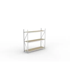 META Weitspannregal MINI-RACK mit 3 Lagerebenen, 2200mm Höhe, 2200mm Breite, 650mm Tiefe, verzinkt