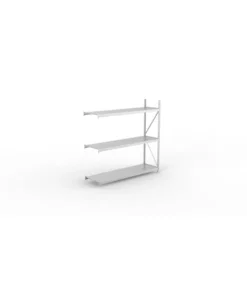 META Weitspann-Anbauregal MINI-RACK mit 3 Lagerebenen, 2200mm Höhe, 2200mm Breite, 650mm Tiefe, verzinkt