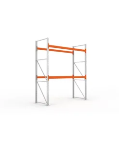 Alternative view of META Palettenregal MULTIPAL 3300mm Höhe, 2700mm Breite, 1100mm Tiefe, 3 Lagerebenen inkl. Boden, verzinkt / rotorange