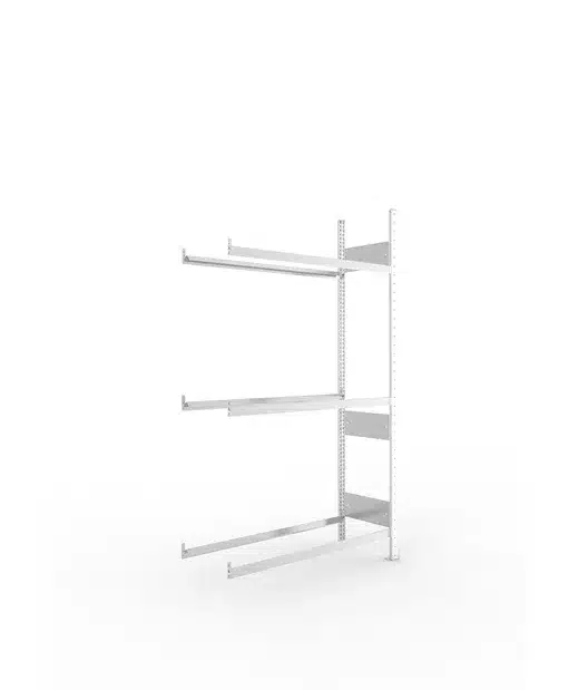 META Reifen-Anbauregal S3 CLIP, 2000mm Höhe, 400mm Tiefe, mit 3 Reifenebenen, 150kg Fachlast, verzinkt – Bild 2