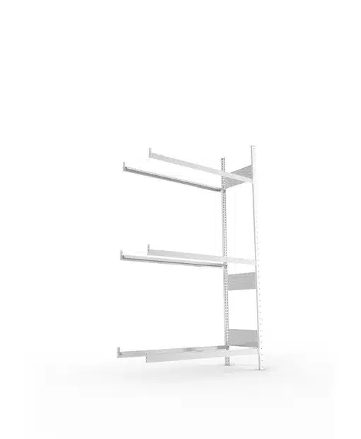 META Reifen-Anbauregal S3 CLIP, 2000mm Höhe, 400mm Tiefe, mit 3 Reifenebenen, 150kg Fachlast, verzinkt – Bild 4