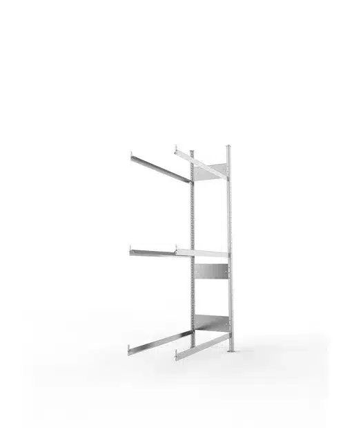 META Reifen-Anbauregal S3 CLIP, 2000mm Höhe, 400mm Tiefe, mit 3 Reifenebenen, 150kg Fachlast, verzinkt – Bild 5
