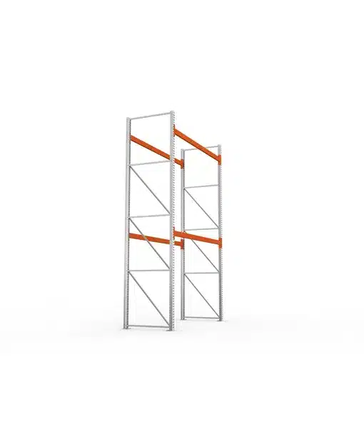 META Palettenregal MULTIPAL 4400mm Höhe, 2700mm Breite, 1100mm Tiefe, 3 Lagerebenen inkl. Boden, verzinkt / rotorange – Bild 5
